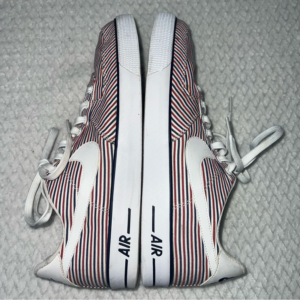 Nike Men's Air Force 1 AC Red White Blue Striped Shoes 630939-102 Size11